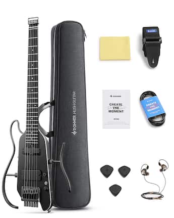 Donner music Donner HUSH X PRO Electric Guitar Black HUSH X PRO Donner music Donner HUSH X PRO Electric Guitar Black HUSH X PRO