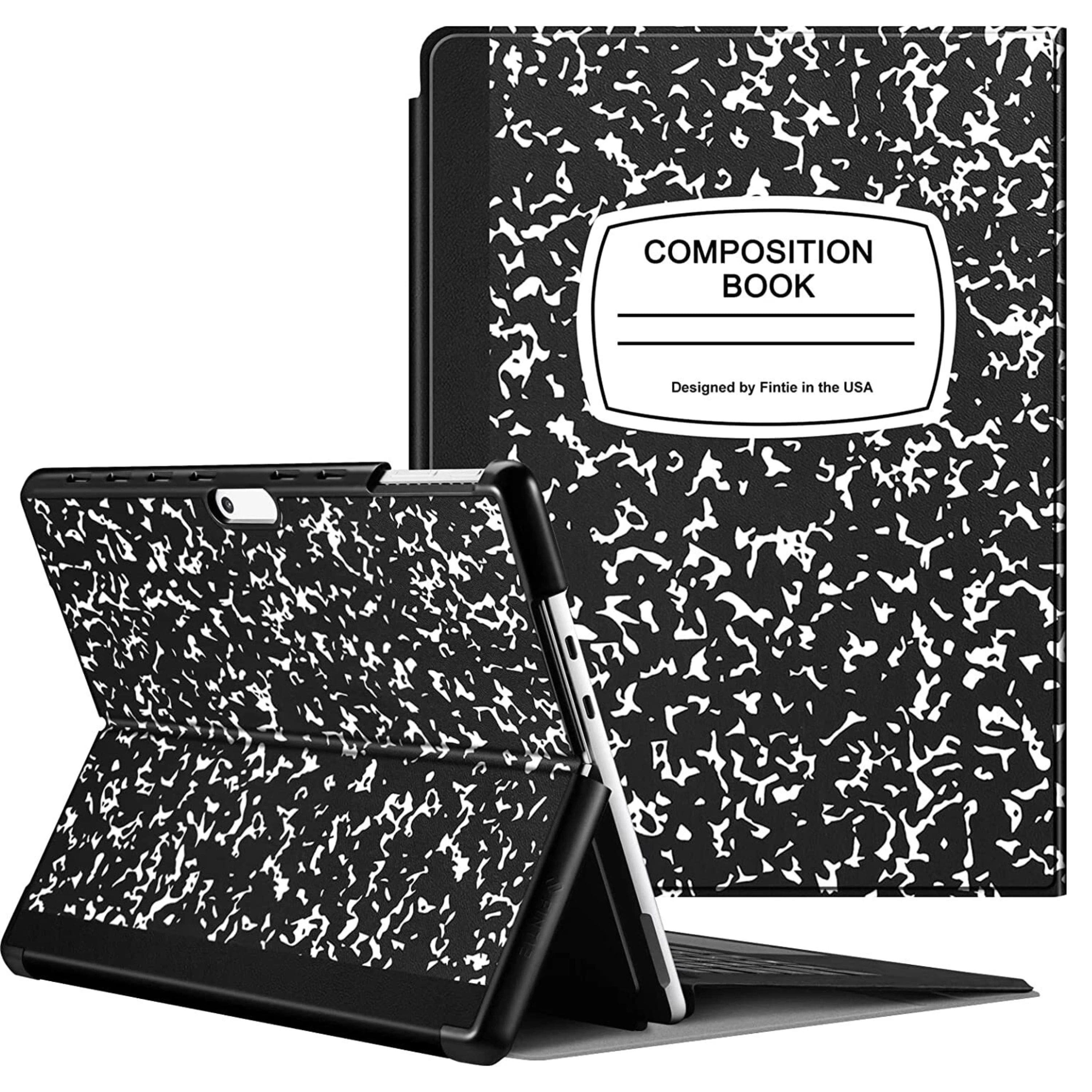 Kitcheniva - Slim Portfolio Case for Microsoft Surface Pro 11/10/9 Protective Cover 13 Inch Black White - Black and White