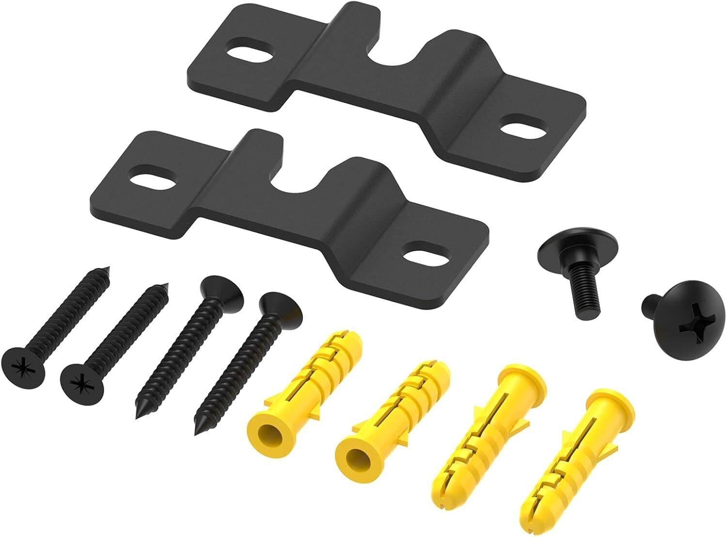 Schertz - Soundbar Mount Bracket for Vizio & Most Soundbars, Above or Below TV, with Hardware Kit - Black