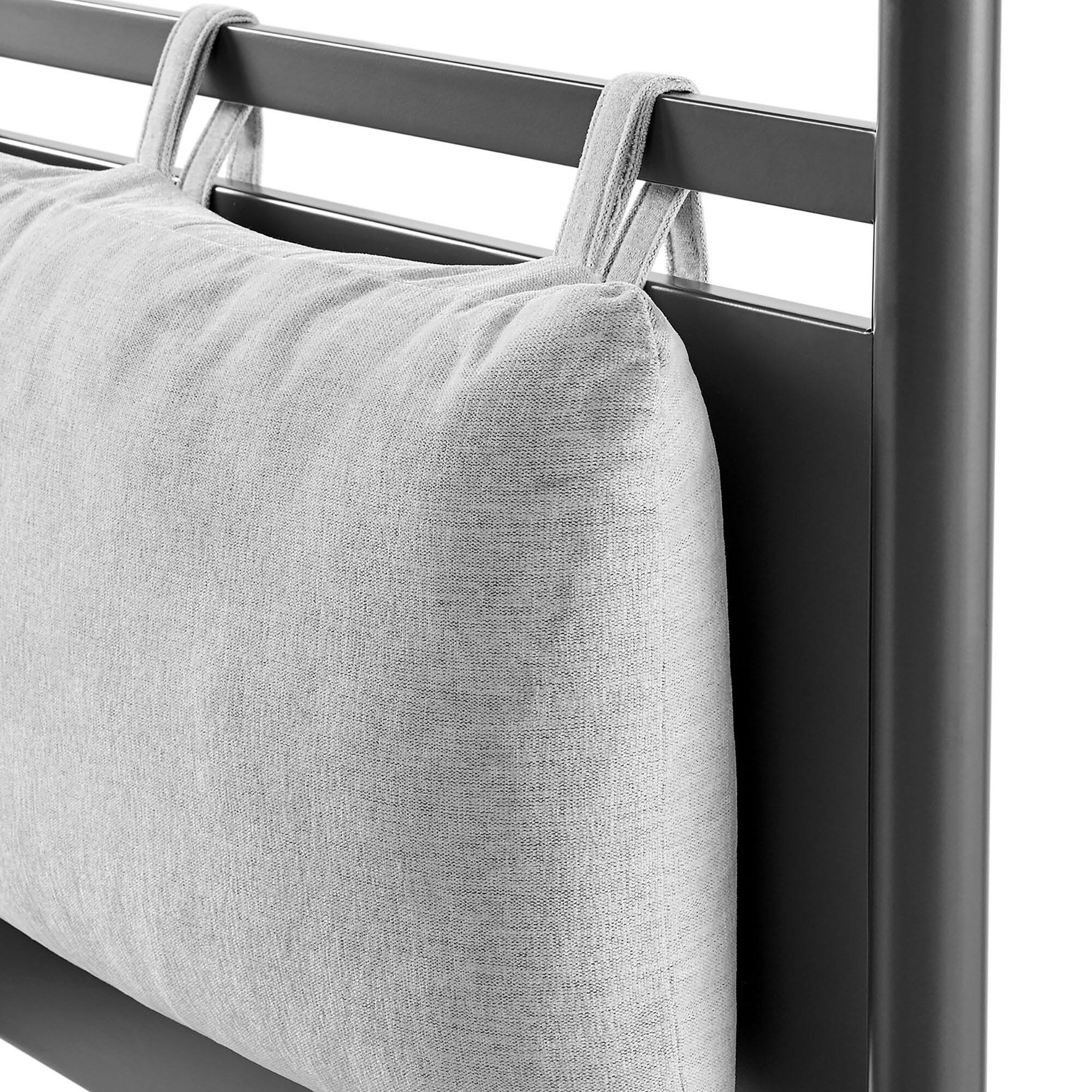 Alt View 7. Modway - Marlowe 4-Poster Canopy Metal Twin Platform Bed - Black.