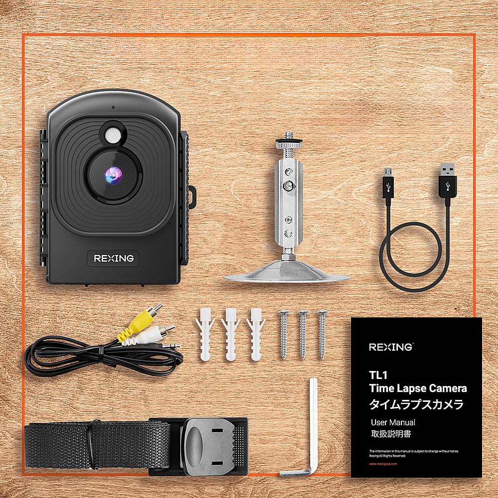 Alt View 20. Rexing - TL1 Time-Lapse Camera 1080P Full HD Video with 2.4" LCD and 110° Wide-Angle Lens - Black.