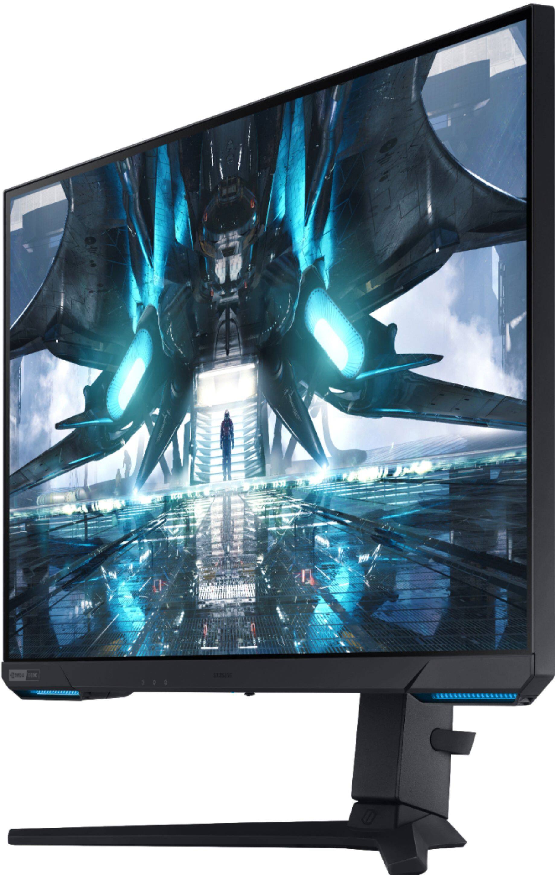 Alt View 17. Samsung - Geek Squad Certified Refurbished Odyssey G7 28" IPS 1 ms 4K UHD FreeSync & G-Sync Compatible Gaming Monitor with HDR - Black.