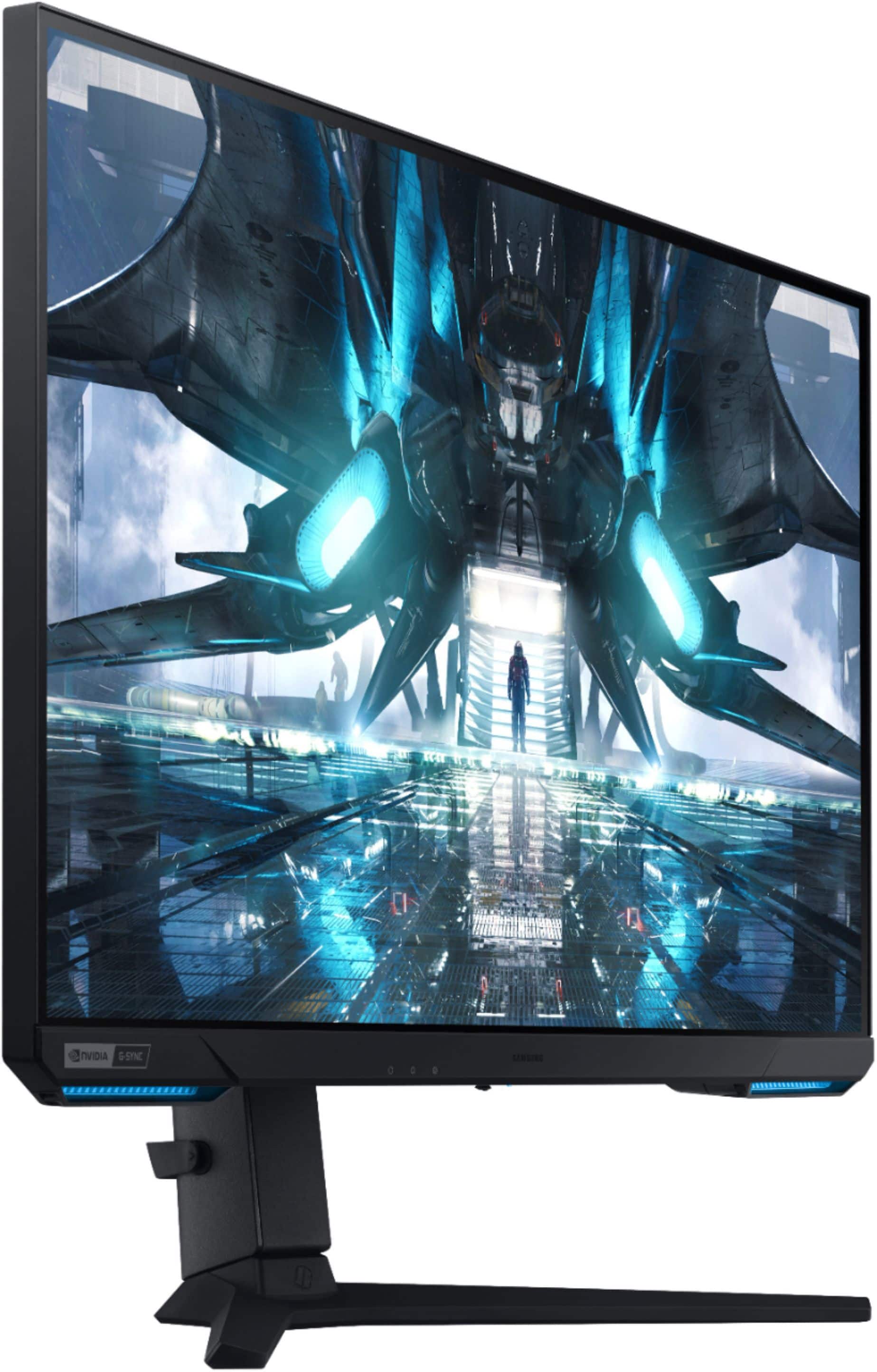 Alt View 18. Samsung - Geek Squad Certified Refurbished Odyssey G7 28" IPS 1 ms 4K UHD FreeSync & G-Sync Compatible Gaming Monitor with HDR - Black.