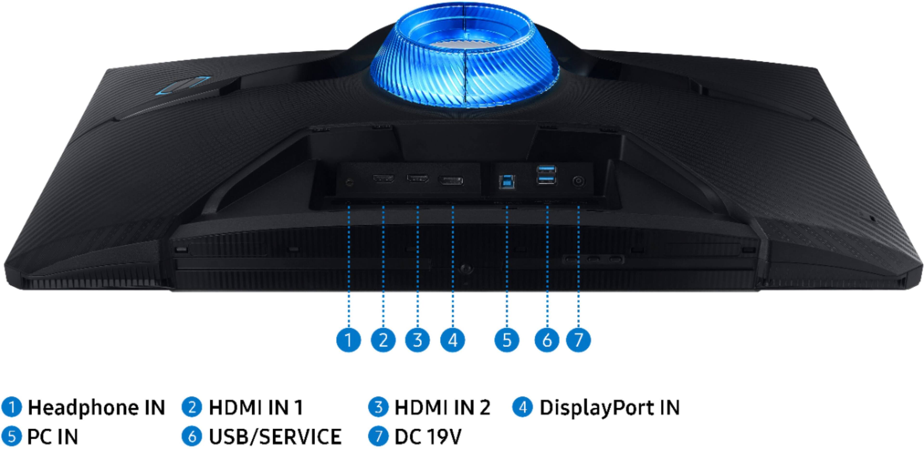Alt View 22. Samsung - Geek Squad Certified Refurbished Odyssey G7 28" IPS 1 ms 4K UHD FreeSync & G-Sync Compatible Gaming Monitor with HDR - Black.