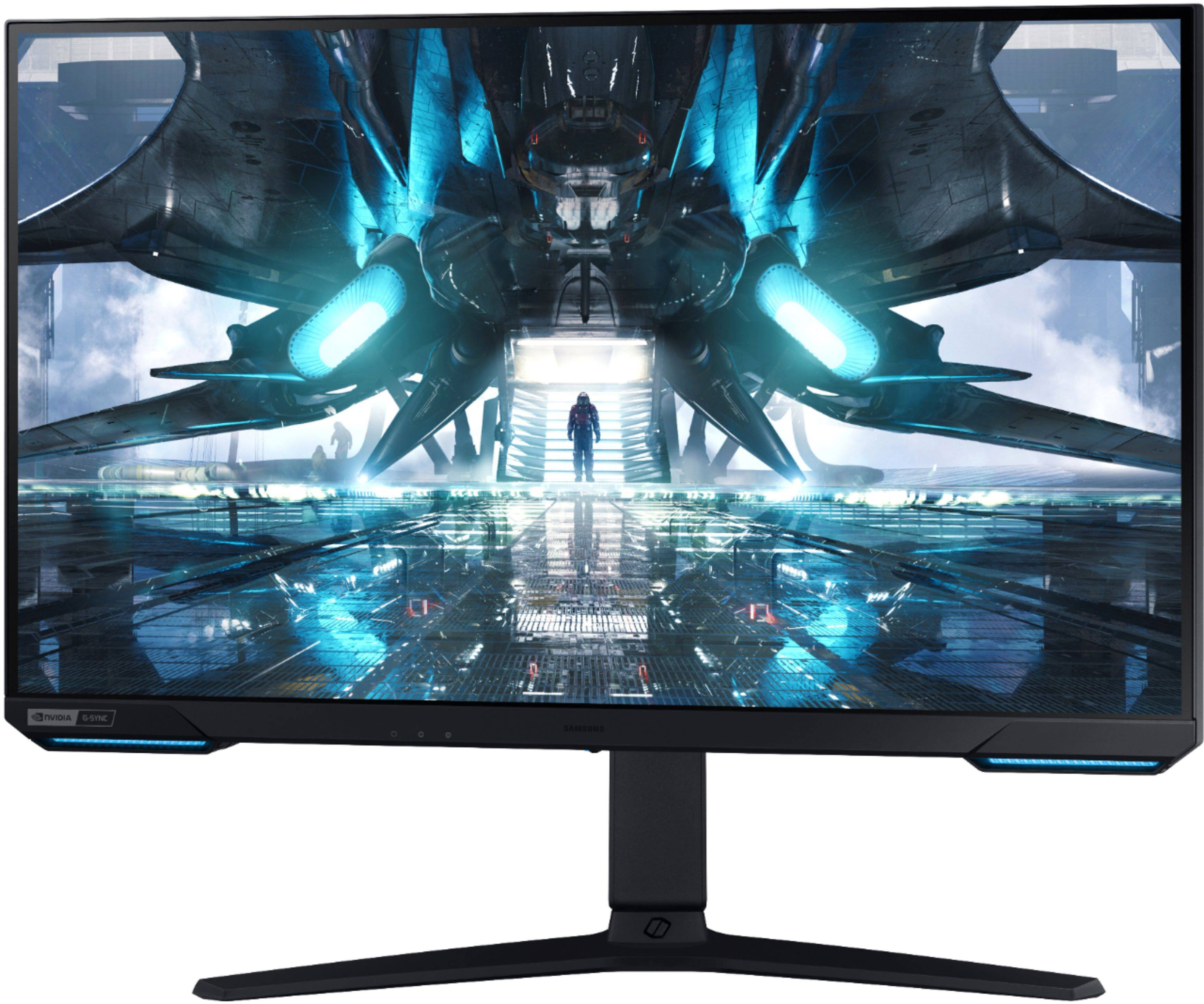 Alt View 24. Samsung - Geek Squad Certified Refurbished Odyssey G7 28" IPS 1 ms 4K UHD FreeSync & G-Sync Compatible Gaming Monitor with HDR - Black.
