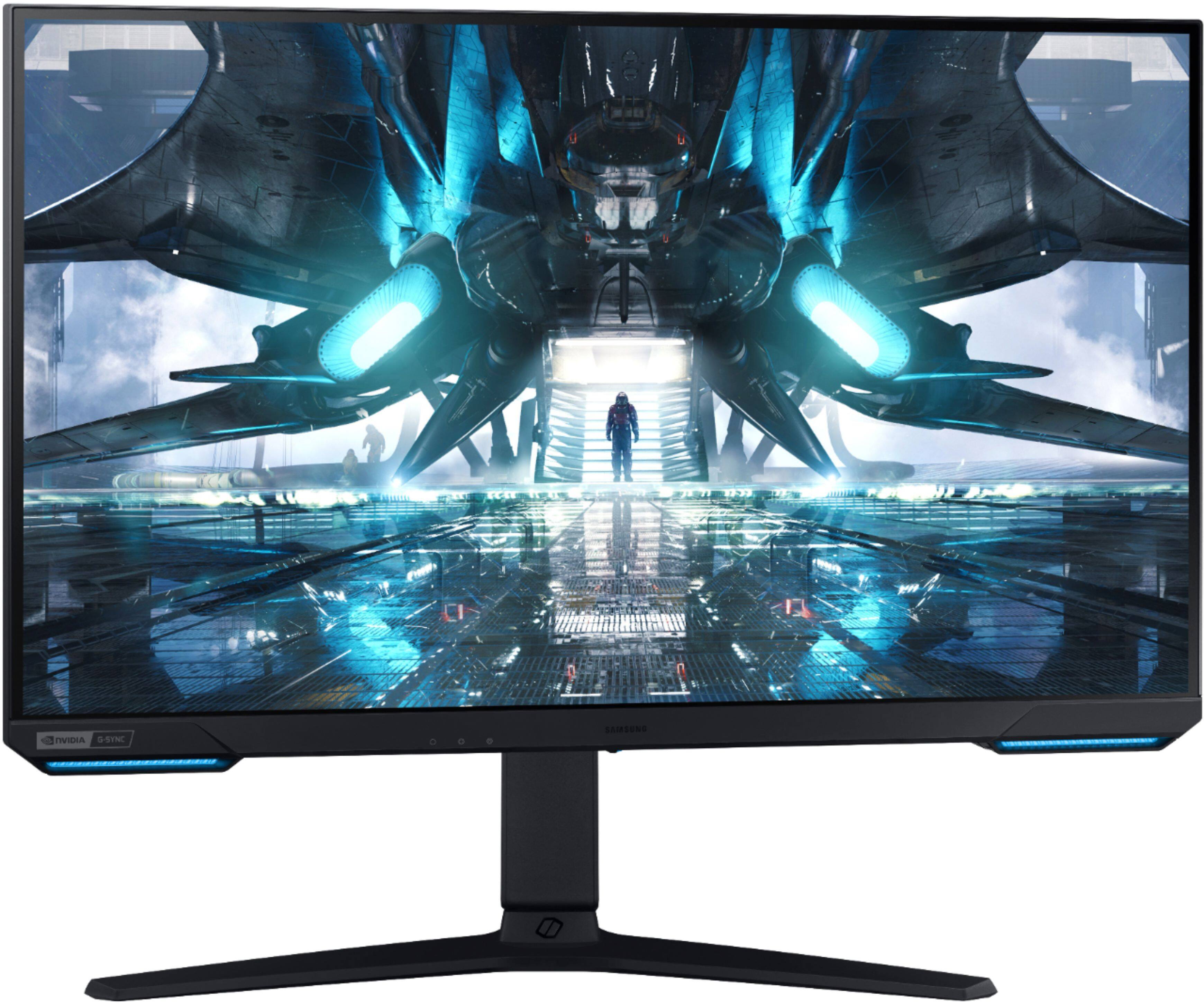 Alt View 25. Samsung - Geek Squad Certified Refurbished Odyssey G7 28" IPS 1 ms 4K UHD FreeSync & G-Sync Compatible Gaming Monitor with HDR - Black.