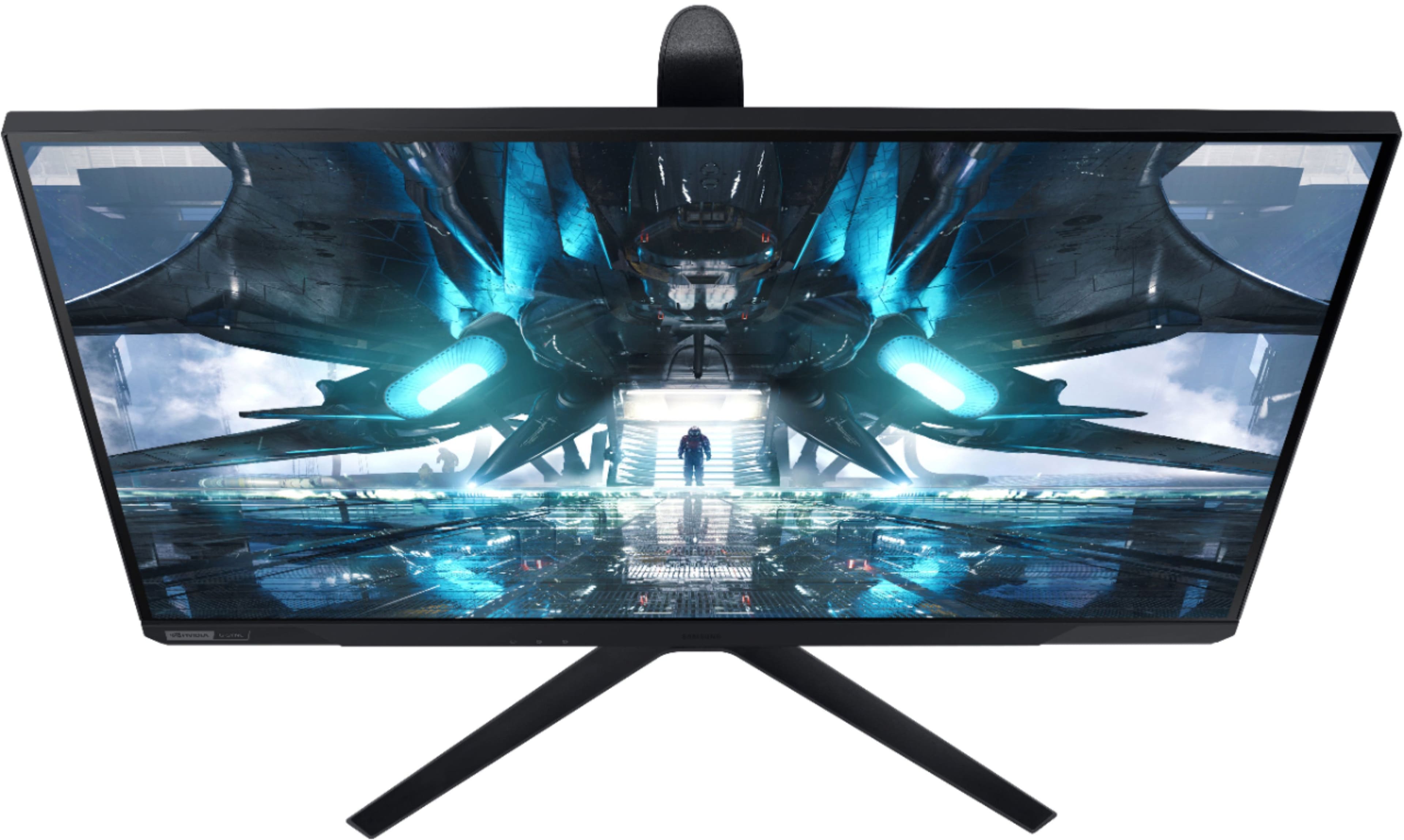 Alt View 28. Samsung - Geek Squad Certified Refurbished Odyssey G7 28" IPS 1 ms 4K UHD FreeSync & G-Sync Compatible Gaming Monitor with HDR - Black.