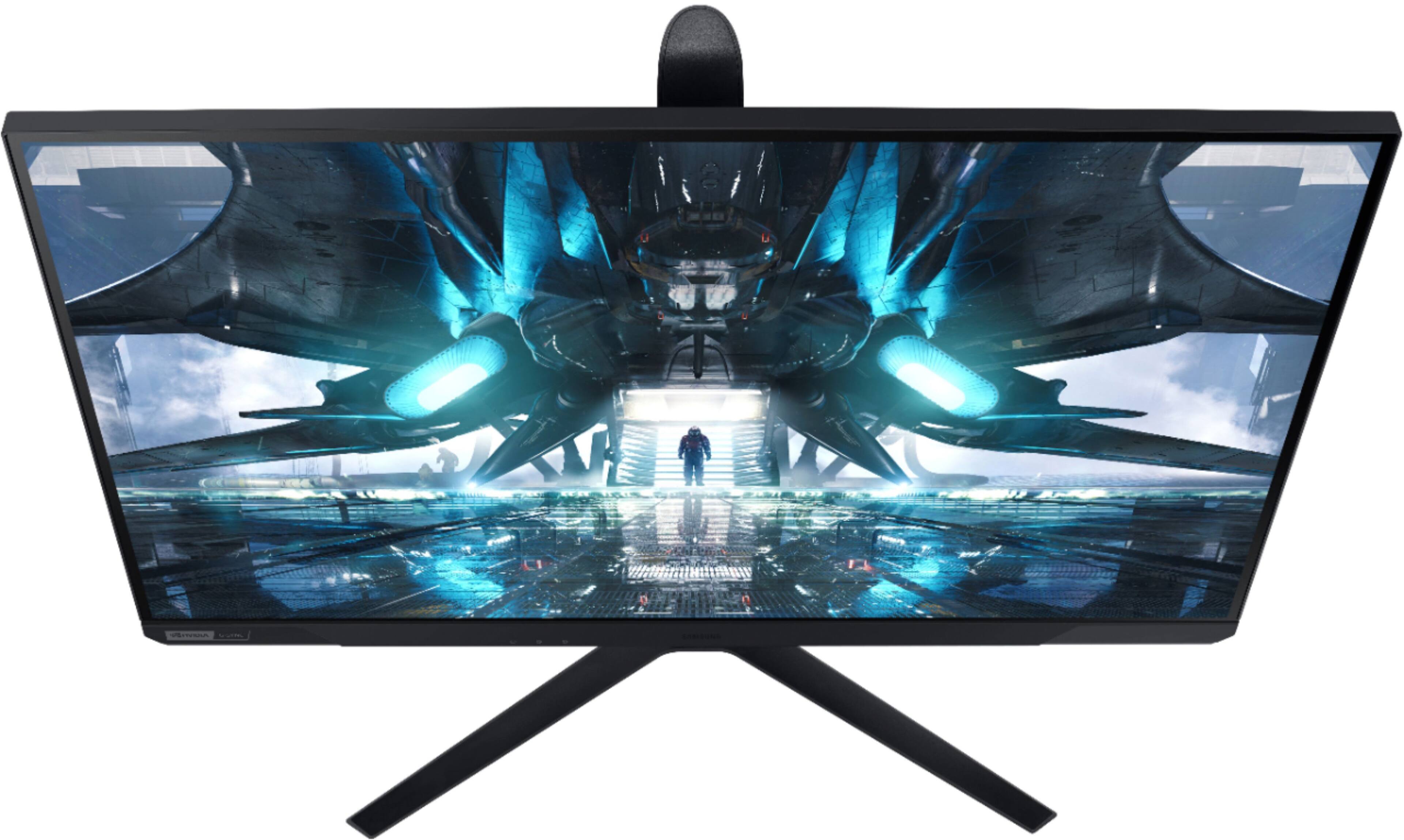 Alt View 28. Samsung - Geek Squad Certified Refurbished Odyssey G7 28" IPS 1 ms 4K UHD FreeSync & G-Sync Compatible Gaming Monitor with HDR - Black.