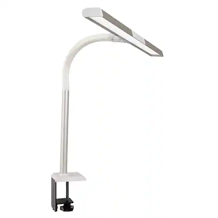 Front. OttLite - Perform LED Clamp Lamp with 3 Color Modes - White.