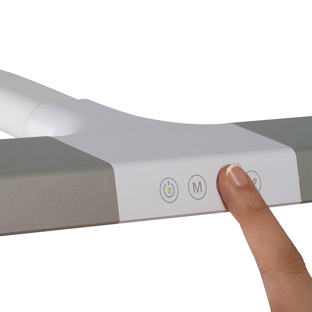 Left. OttLite - Perform LED Clamp Lamp with 3 Color Modes - White.
