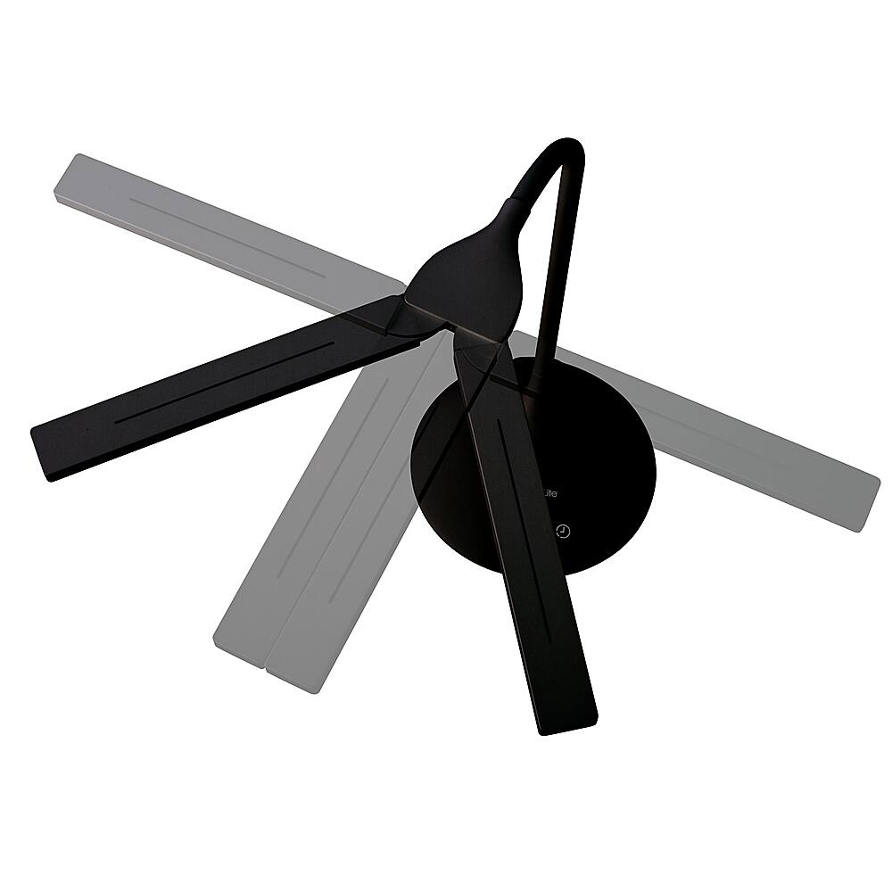 Angle. OttLite - Pivot LED Desk Lamp with Dual Shades - Black.