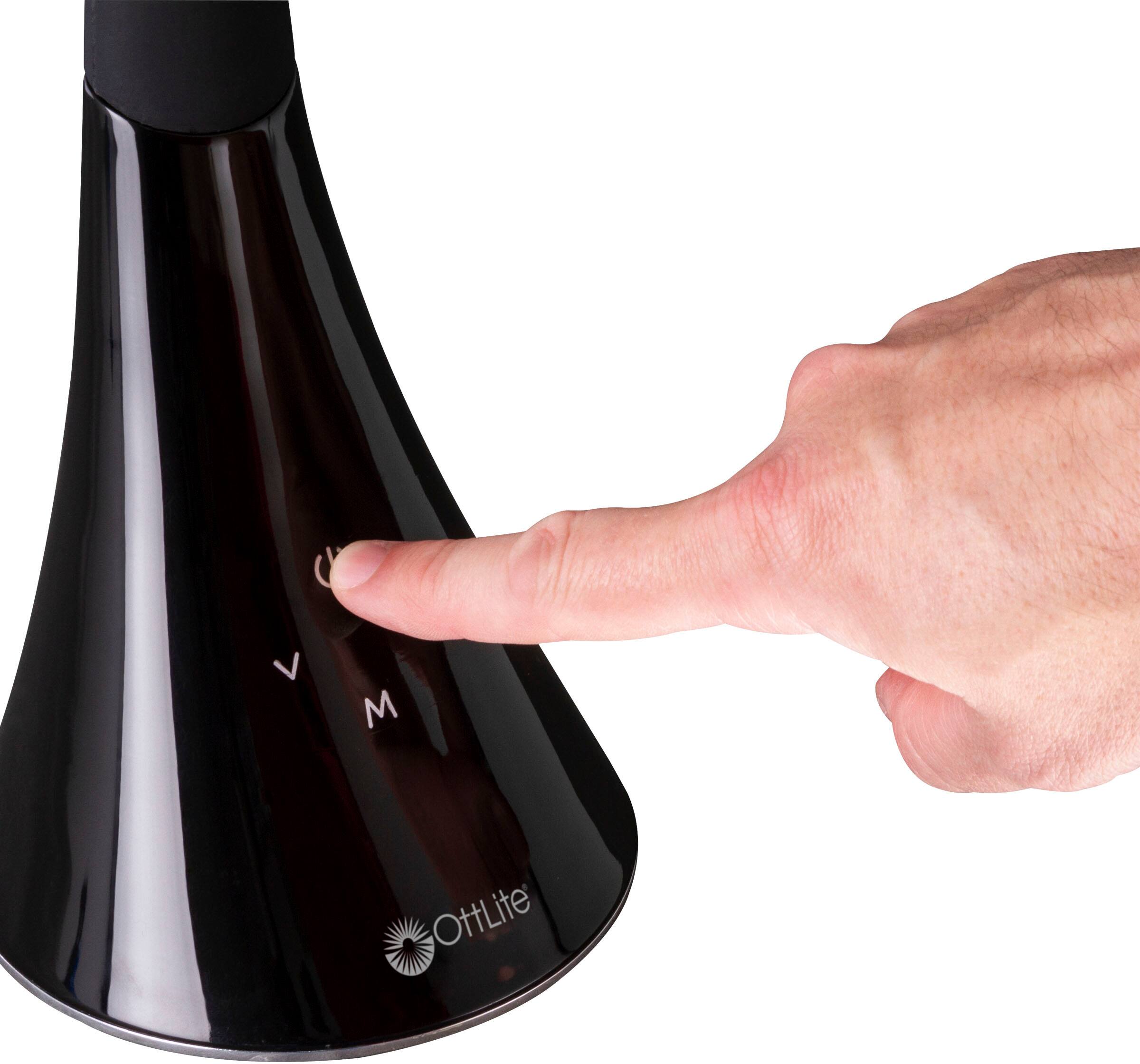 Alt View 11. OttLite - Swerve LED Desk Lamp with USB Charging - Black.