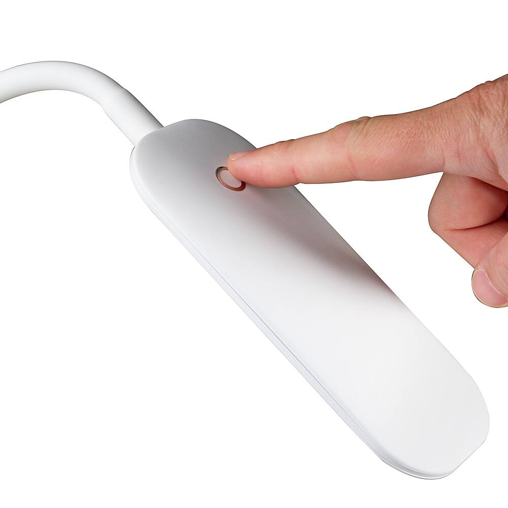 Left. OttLite - Flexible Soft Touch LED Clip - White.