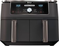 Front. Ninja - Foodi 6-in-1 10-qt. XL 2-Basket Air Fryer with DualZone Technology - Gray.