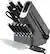 Angle. Ninja - Foodi NeverDull Premium 14-Piece Knife Block Set with Built-in Sharpener System - Black & Silver.
