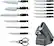 Alt View 22. Ninja - Foodi NeverDull Premium 14-Piece Knife Block Set with Built-in Sharpener System - Black & Silver.