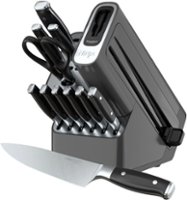 Ninja - NeverDull Premium 12-Piece Knife Block Set with Built-in Sharpener System - Black & Silver - Angle_Zoom