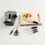 Left. Ninja - NeverDull Premium 12-Piece Knife Block Set with Built-in Sharpener System - Black & Silver.