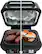 Left. Ninja - Foodi XL Pro Indoor 7-in-1 Grill & Griddle with 4-Quart Air Fryer, Roast, Bake, Dehydrate, Broil - Silver/Black.