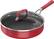 Angle. Ninja - Foodi NeverStick Vivid 3-Quart Sauté Pan with Glass Lid - Crimson Red.