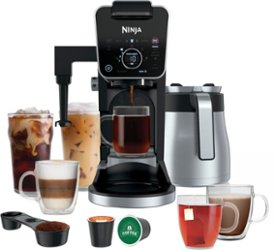 Ninja - DualBrew 12-Cup Specialty Coffee System with K-cup compatibility, 4 brew styles, and Frother - Black/Silver - Front_Zoom