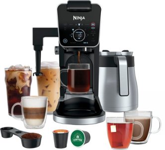 Ninja - DualBrew 12-Cup Specialty Coffee System with K-cup compatibility, 4 brew styles, and Frother - Black/Silver