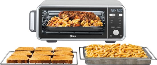 Angle Zoom. Ninja - Foodi Convection Toaster Oven with 11-in-1 Functionality with Dual Heat Technology and Flip functionality - Silver.