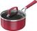 Angle. Ninja - NeverStick Vivid 1 1/2-Quart Saucepan with Glass Lid - Crimson Red.