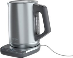 Ninja KT200 Precision Temperature Electric Kettle, 1500 watts, 7-Cup Capacity, Hold Temp Setting - Stainless Steel - Front_Zoom