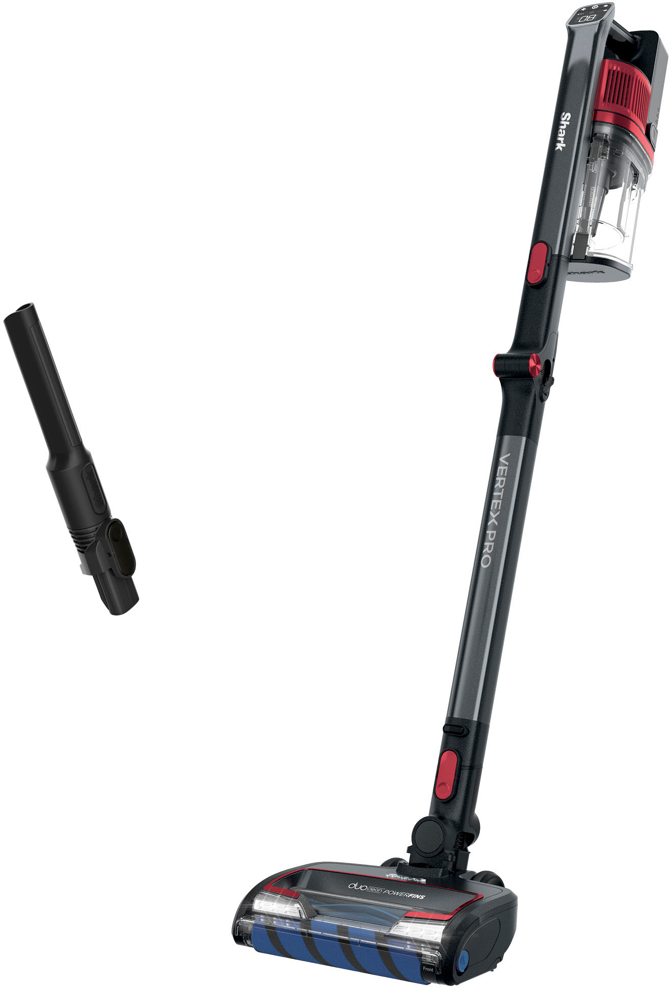 Angle View: Shark - Vertex Pro Cordless Stick Vacuum with DuoClean PowerFins - Gray