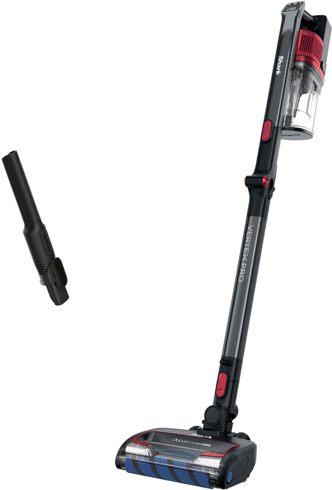 Angle. Shark - Vertex Pro Cordless Stick Vacuum with DuoClean PowerFins - Gray.