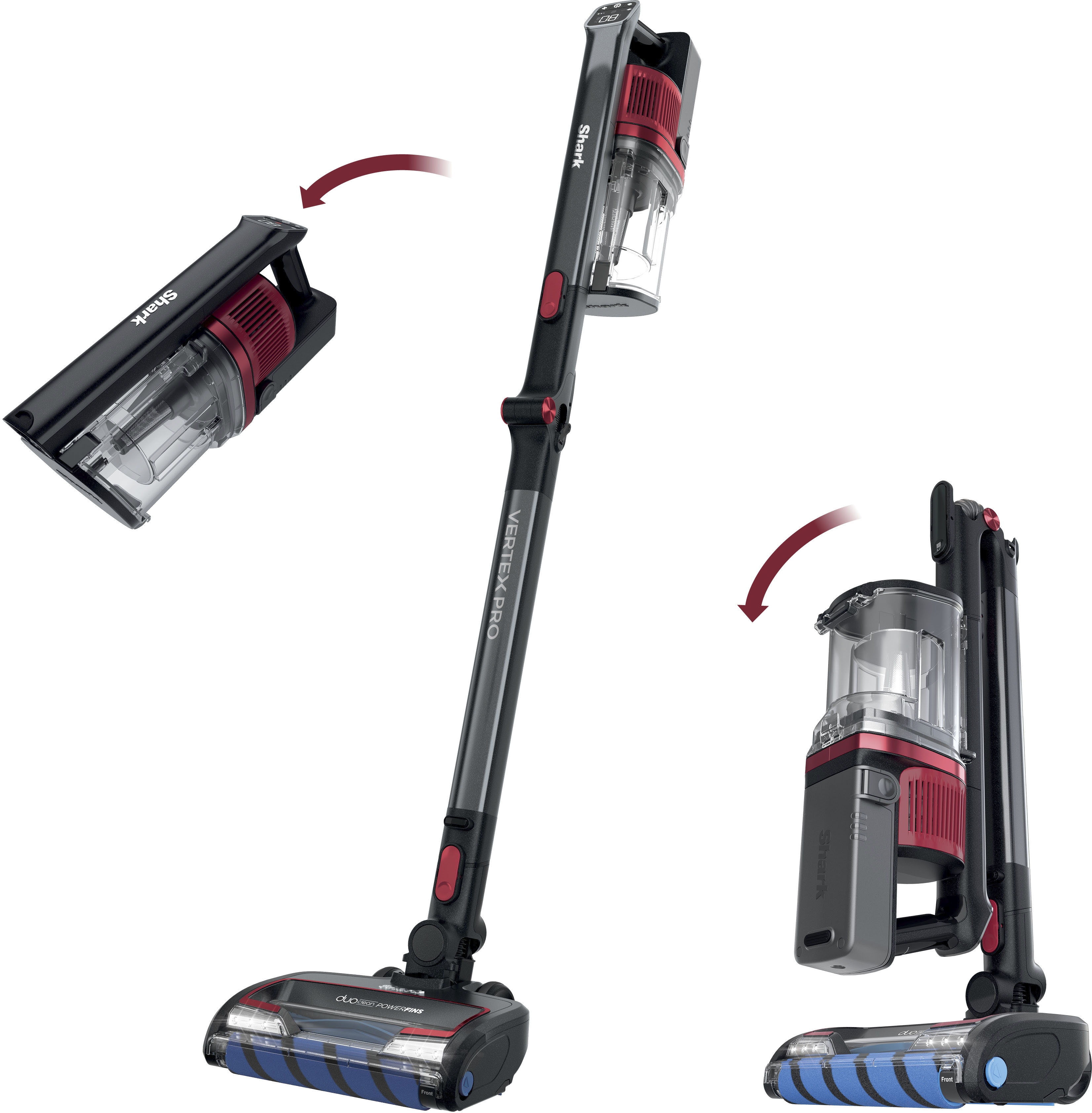 Shark Vertex Pro Cordless Stick Vacuum with DuoClean PowerFins Gray IZ662H  - Best Buy
