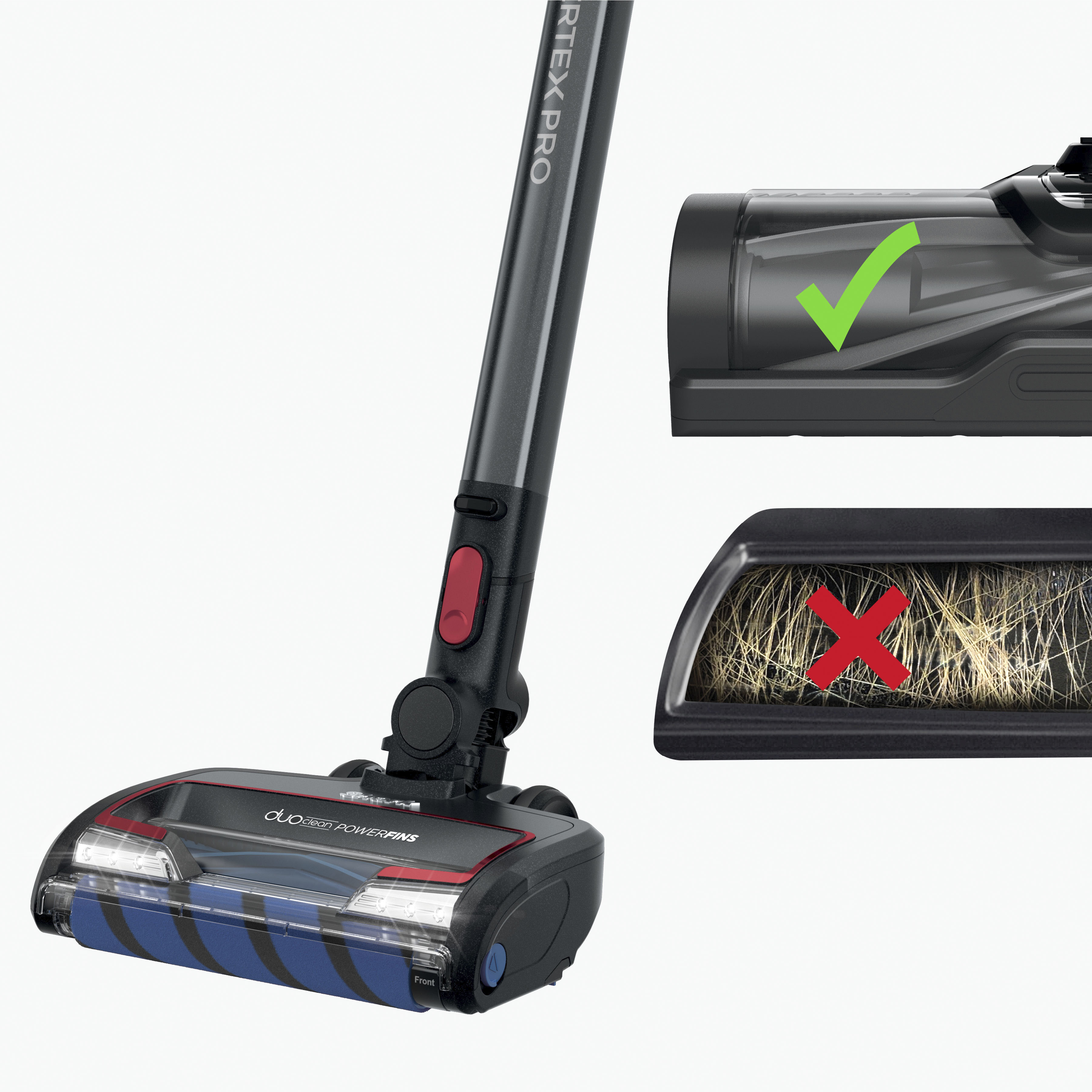 Shark - Vertex Pro Cordless Stick Vacuum with DuoClean PowerFins - Gray