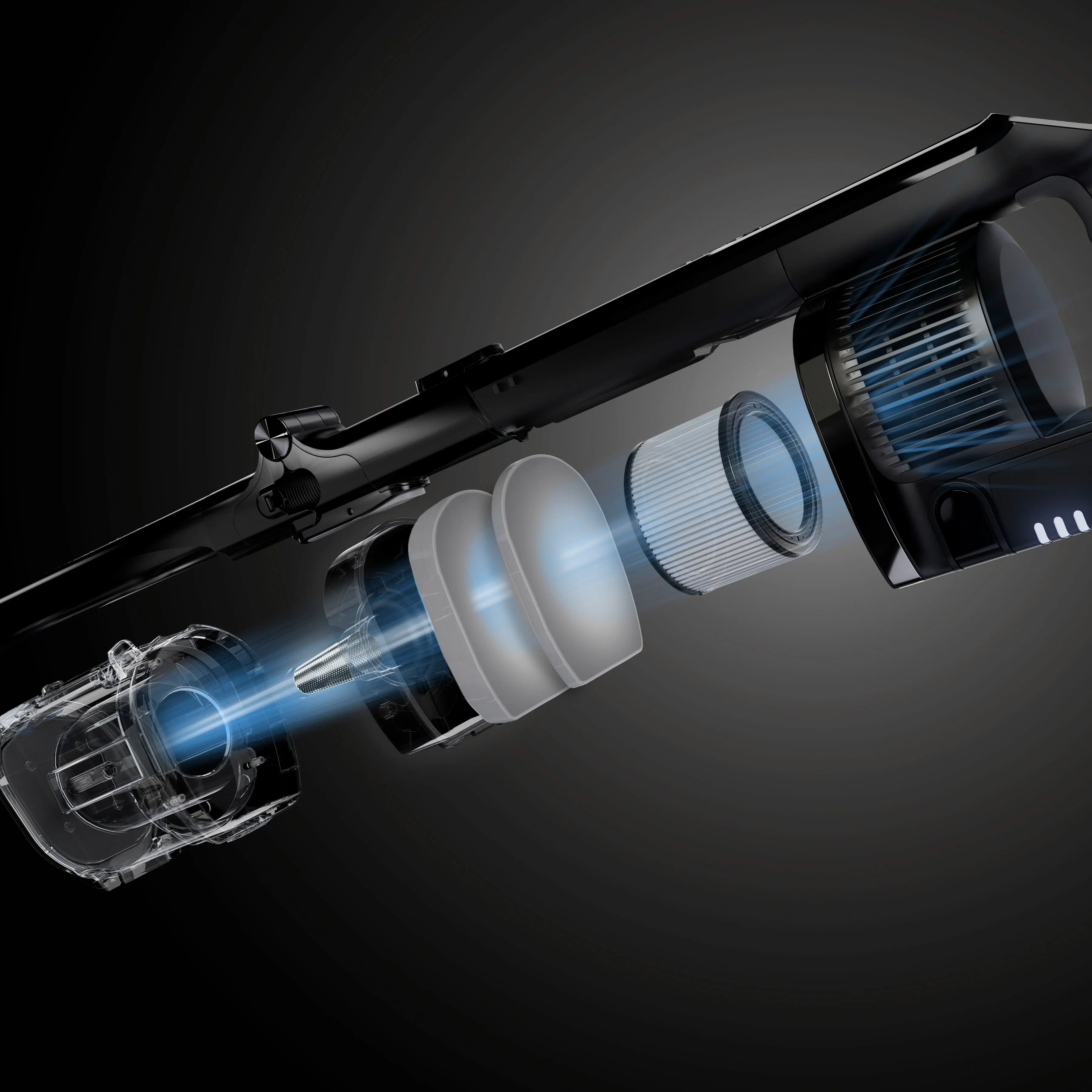 Alt View 27. Shark - Vertex Pro Cordless Stick Vacuum with DuoClean PowerFins - Gray.