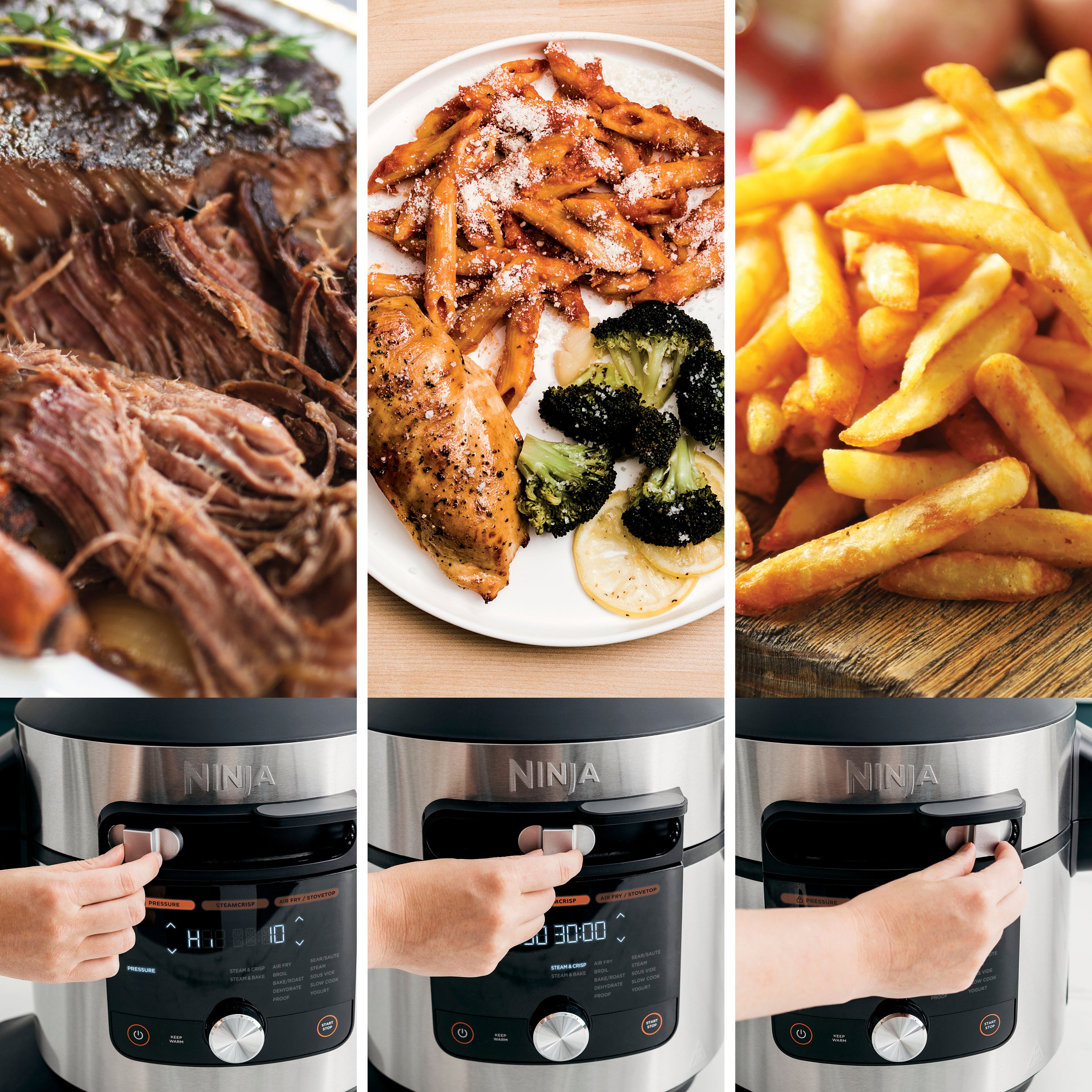 Ninja - Foodi 14-in-1 8qt. XL Pressure Cooker & Steam Fryer with SmartLid -  Stainless/Black
