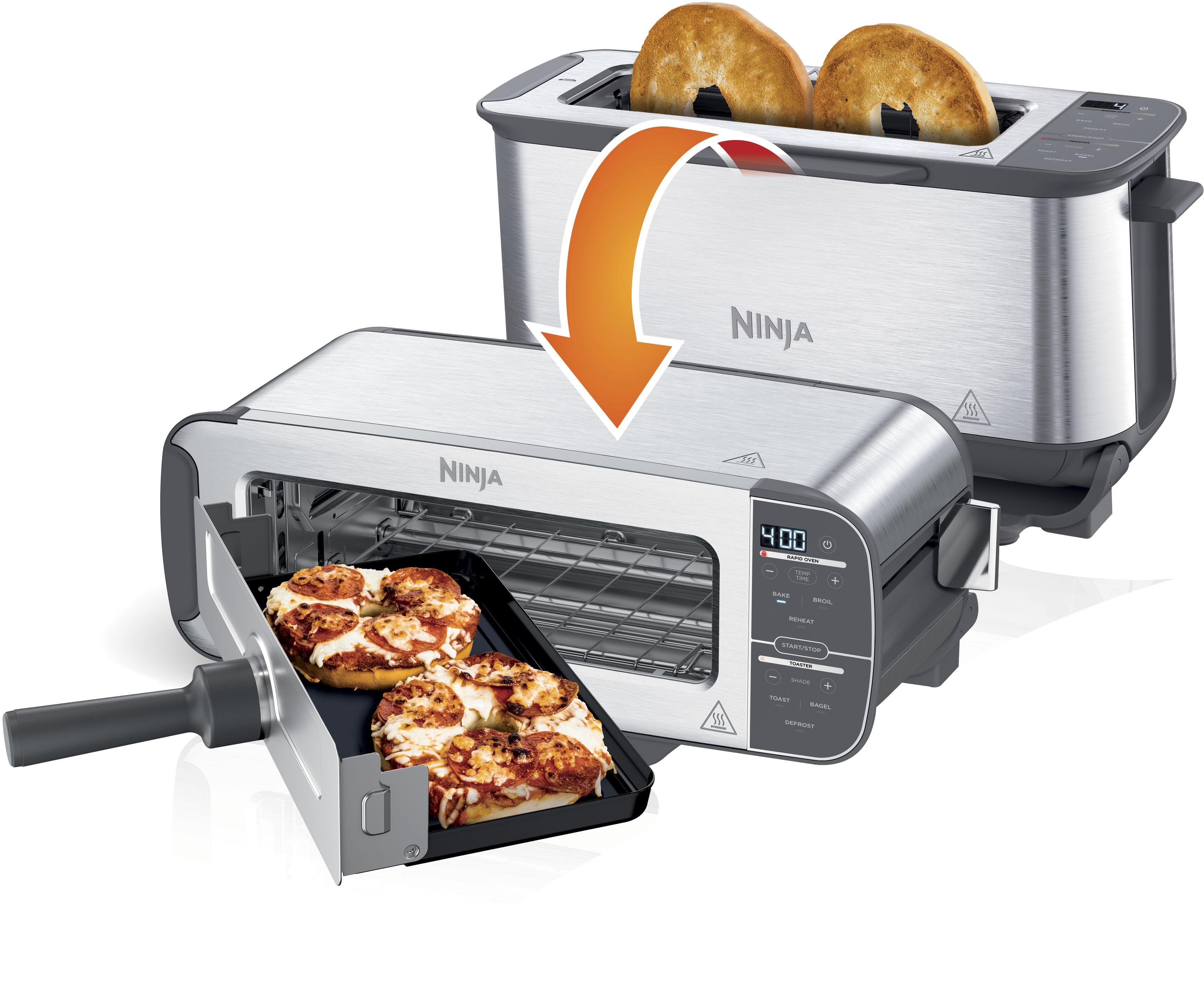 Best Buy: Ninja Foodi 2-Slice Toaster Oven with Flip Functionality  Stainless Steel ST101