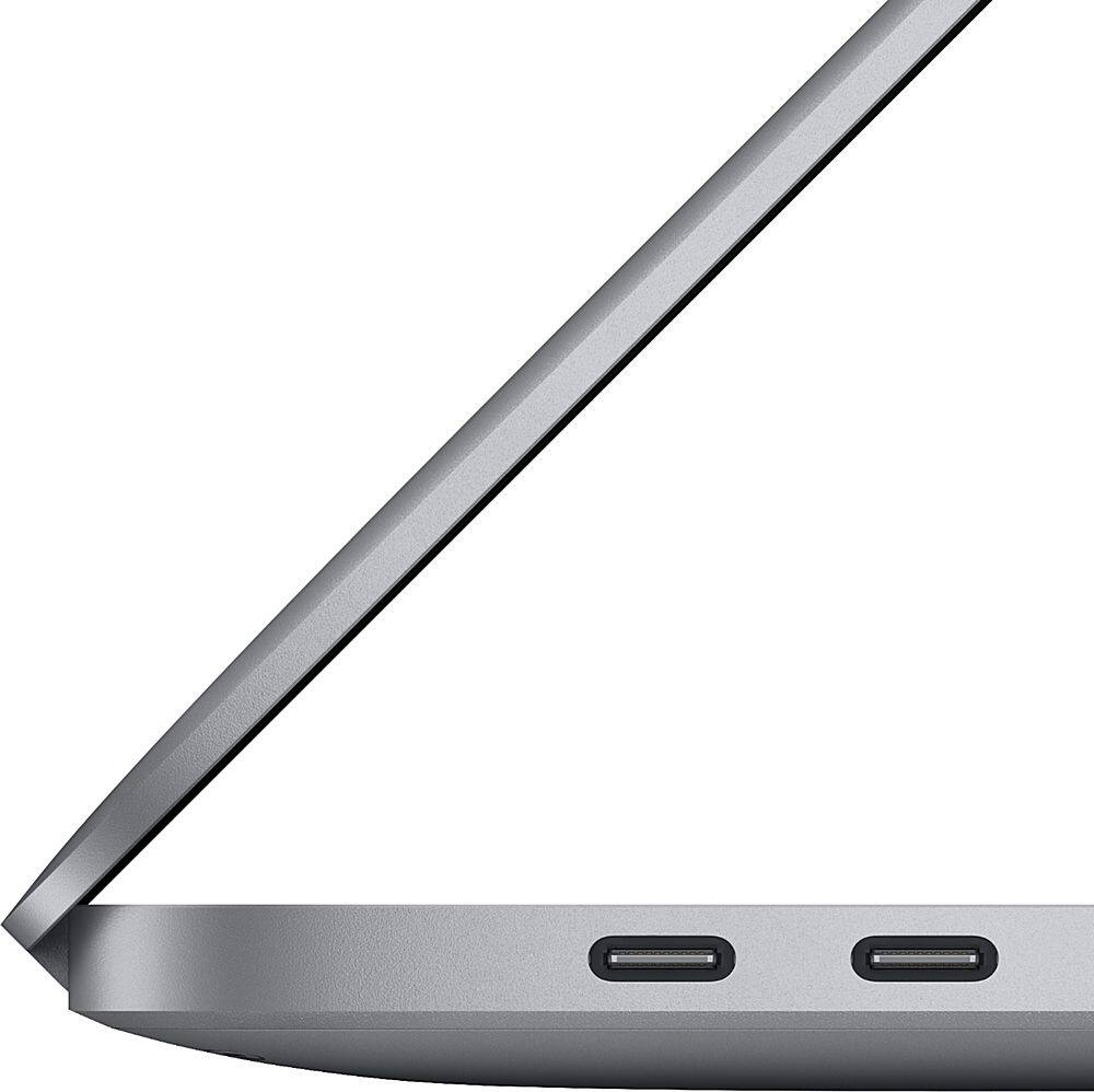 Left View: Apple MacBook Pro 16" Certified Refurbished - Intel Core i7 2.6GHz - Touch Bar/ID - 16GB Memory - 512GB SSD (2019) - Silver