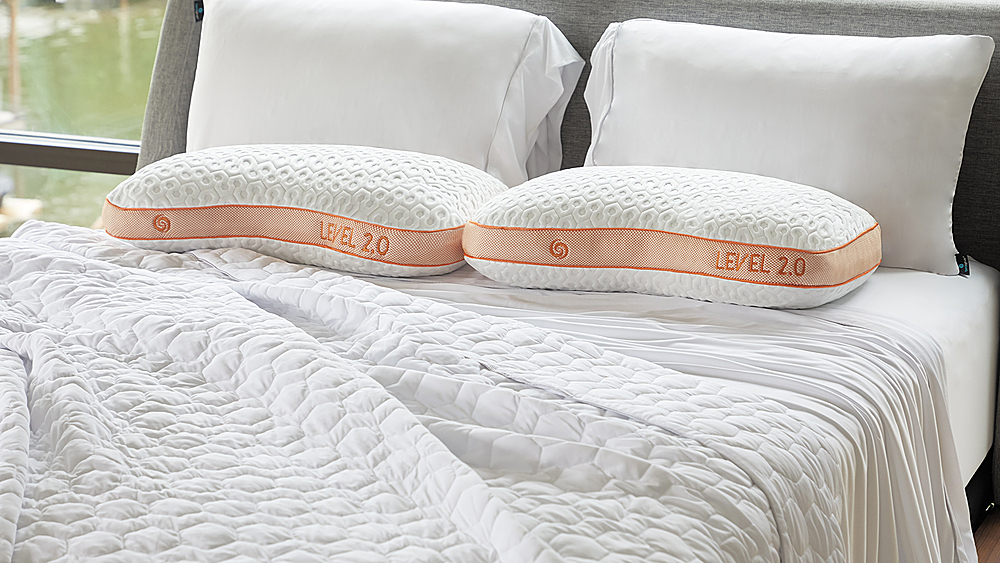 Left View: Bedgear - Level 2.0 Pillow - White