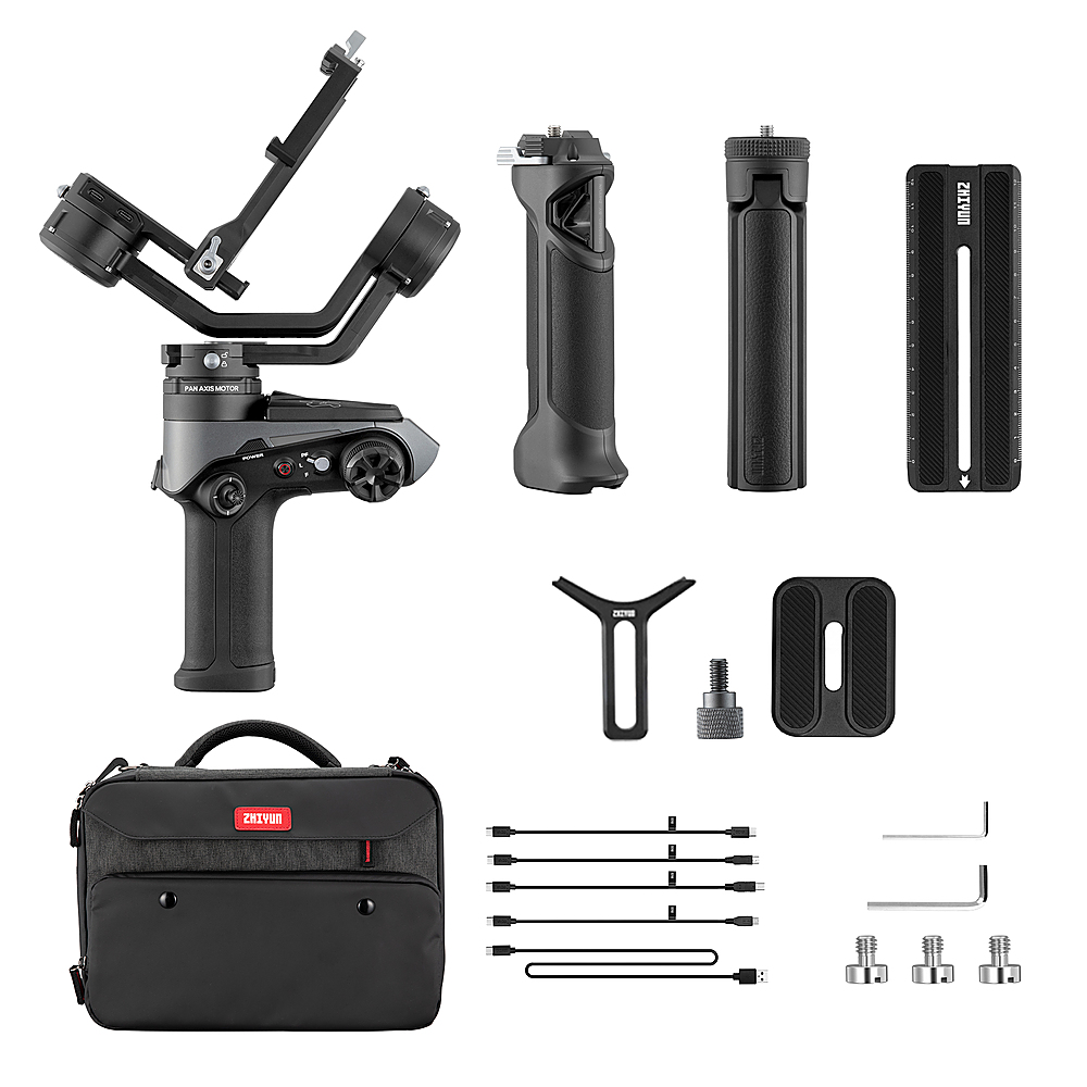 Angle View: Zhiyun - Weebill-2 3-Axis Combo Kit with Sling Grip Handle and Fabric Carry Case