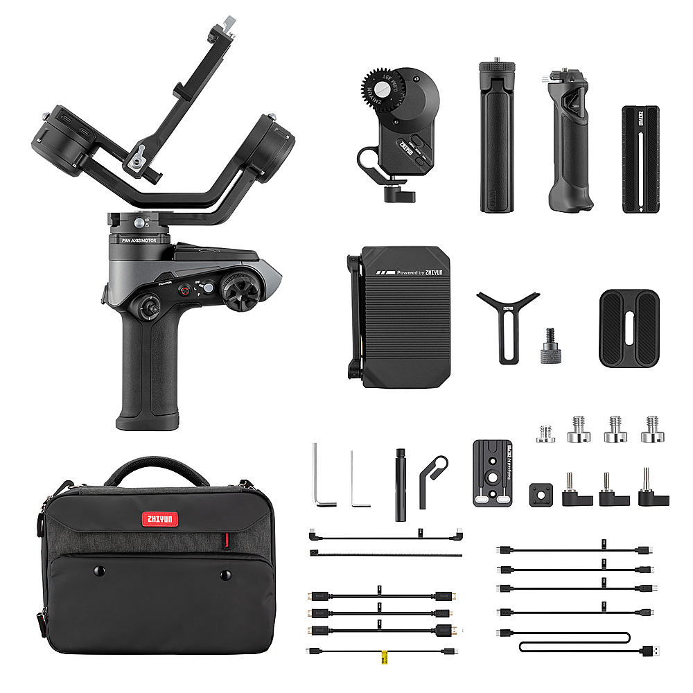Angle View: Zhiyun - Weebill-2 Pro Kit with Image Transmitter, Focus/Zoom Motor and Sling Grip