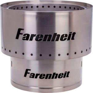 Farenheit - Flare 17.5-in Smokeless Fire Pit - Silver