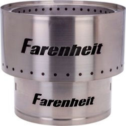 Farenheit - Flare 13.5-in Smokeless Fire Pit - Silver - Front_Zoom