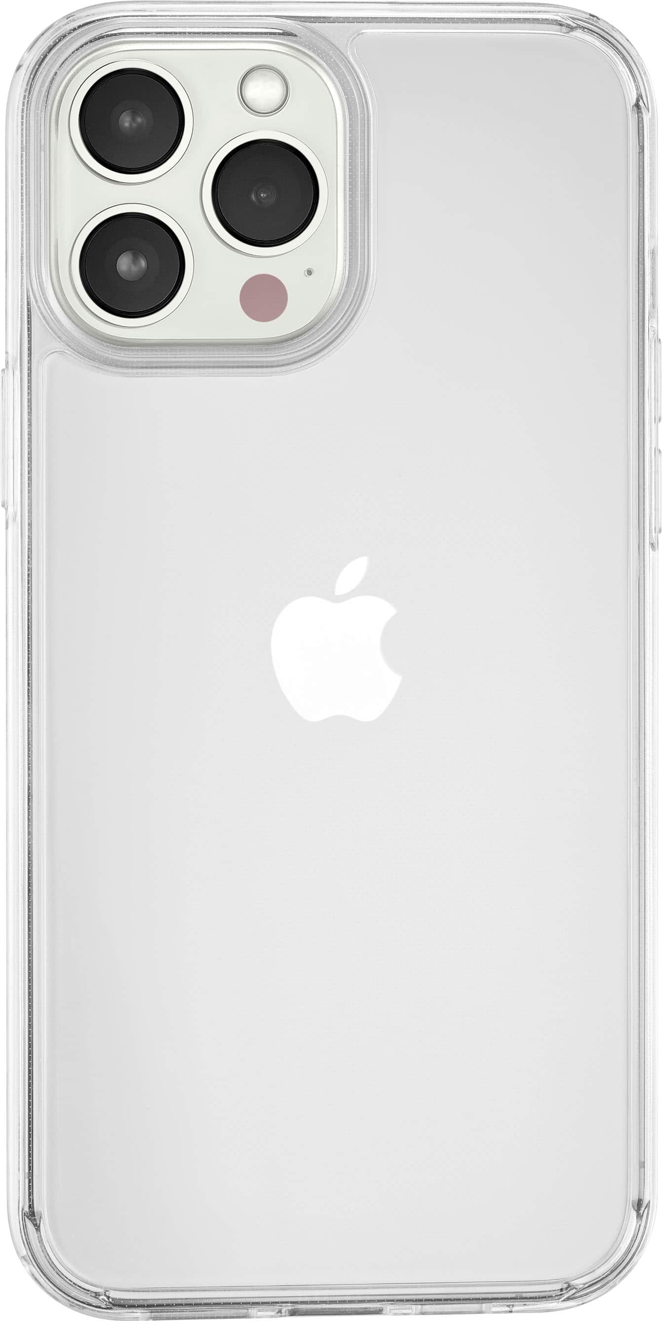 Front. Insignia™ - Hard Shell Case for iPhone 13 Pro Max and iPhone 12 Pro Max - Clear.
