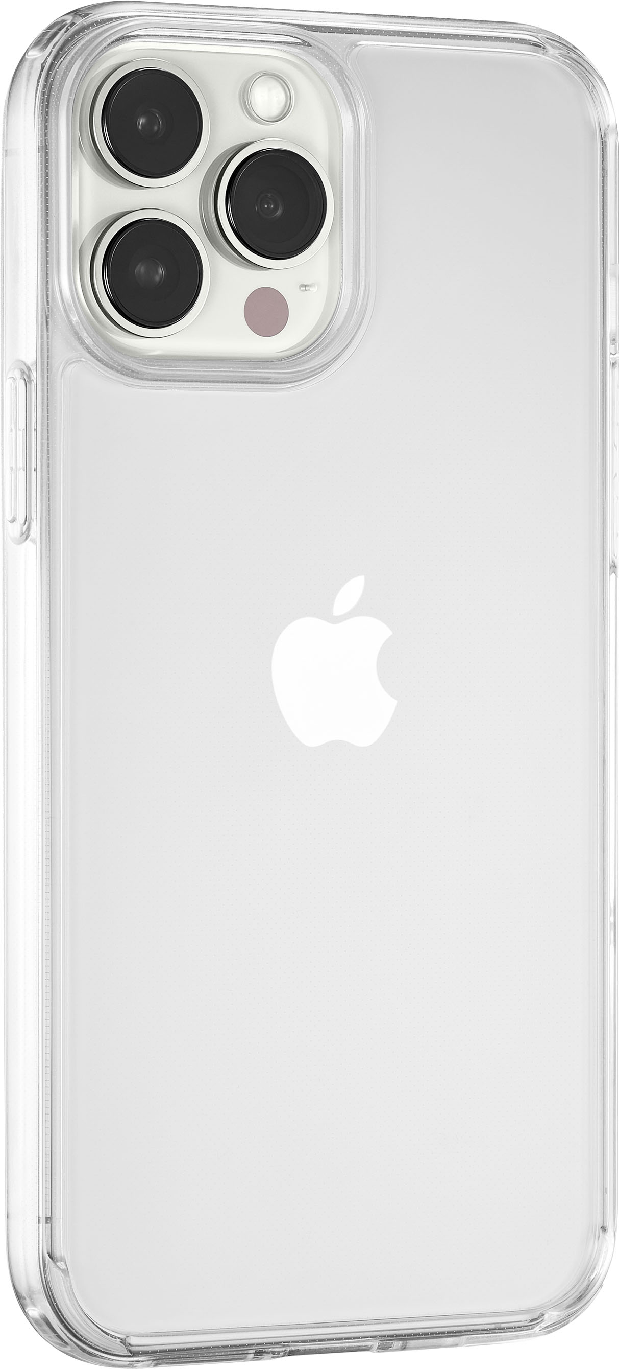 Angle View: Insignia™ - Hard Shell Case for iPhone 13 Pro Max and iPhone 12 Pro Max - Clear