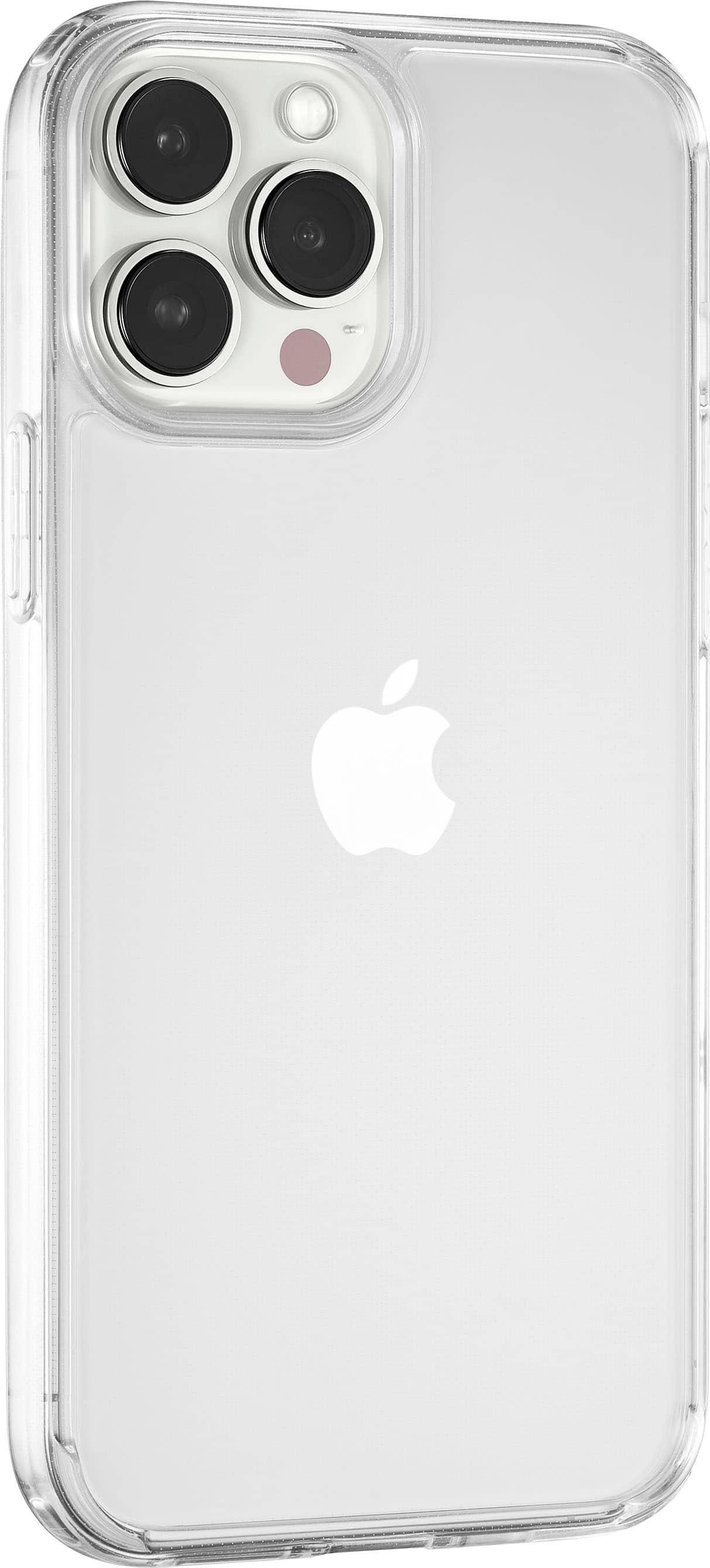 Angle. Insignia™ - Hard Shell Case for iPhone 13 Pro Max and iPhone 12 Pro Max - Clear.