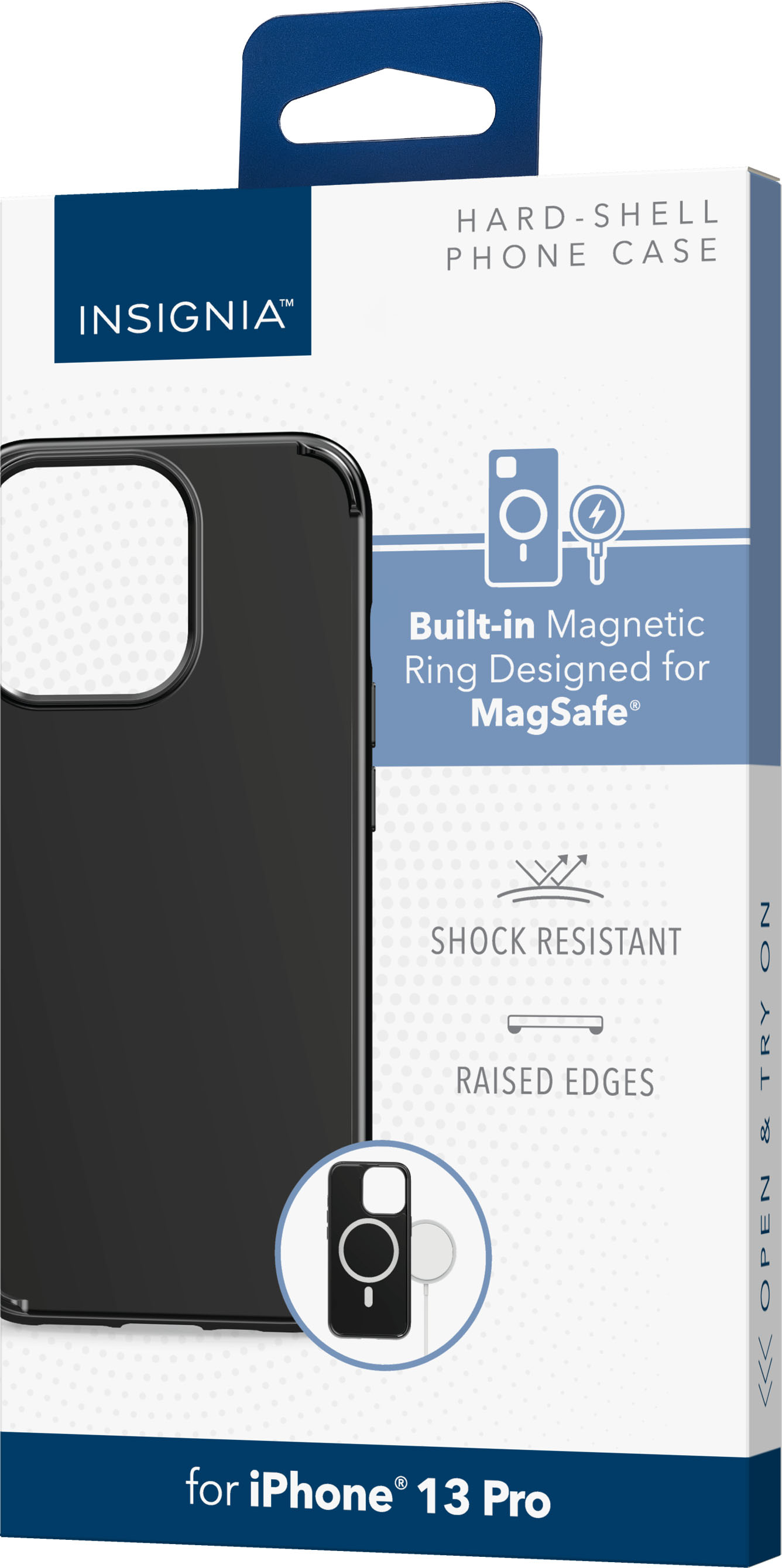 Insignia™ Hard-Shell Case with MagSafe for iPhone 14 and iPhone 13  Clear/Black NS-14MSHCB - Best Buy