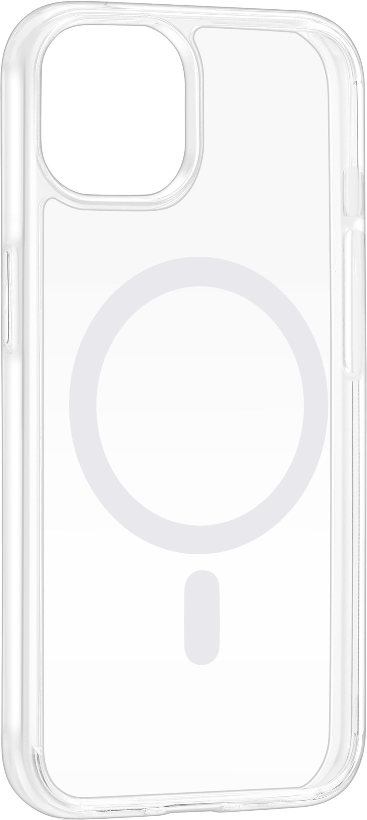 Angle View: Insignia™ - Hard Shell Case with MagSafe for iPhone 13 - Clear