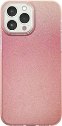 Insignia™ - Hard Shell Case for iPhone 13 Pro Max and iPhone 12 Pro Max - Gradient Rose Gold Glitter - Front_Zoom