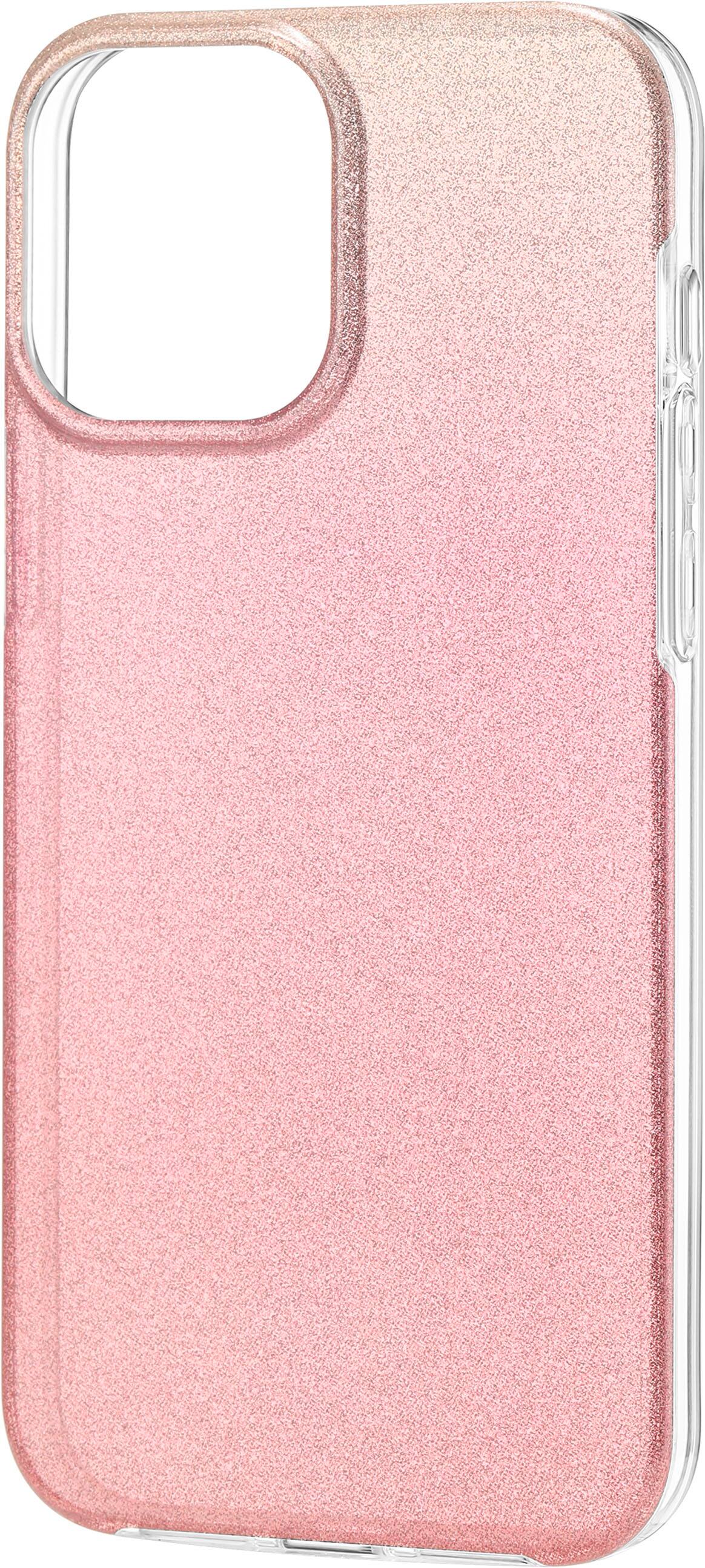 Alt View 13. Insignia™ - Hard Shell Case for iPhone 13 Pro Max and iPhone 12 Pro Max - Gradient Rose Gold Glitter.
