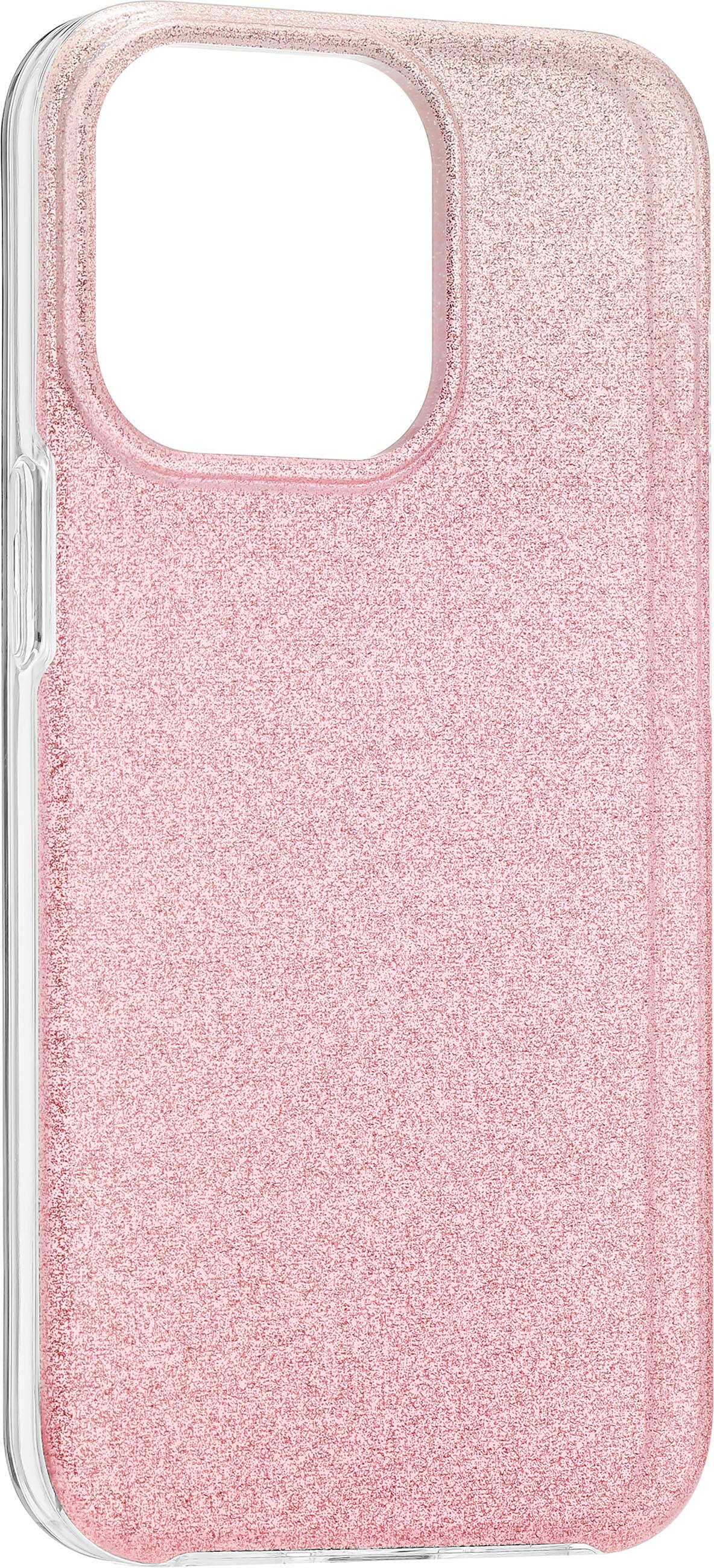 Alt View 12. Insignia™ - Hard Shell Case for iPhone 13 Pro - Gradient Rose Gold Glitter.